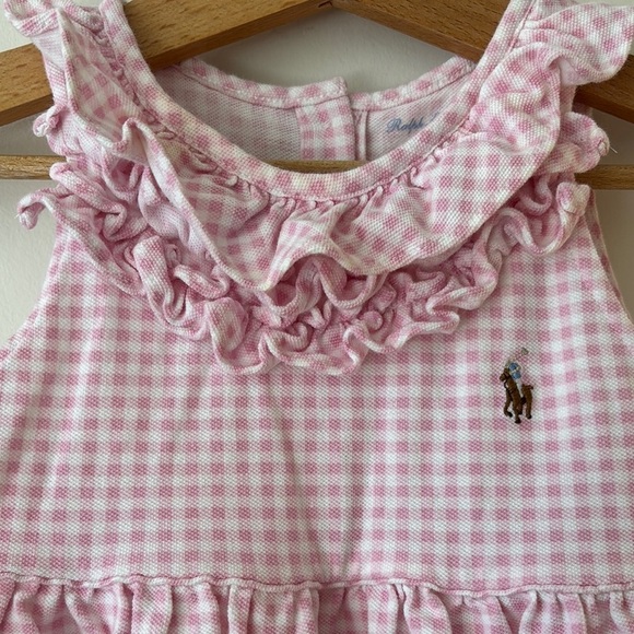 Ralph Lauren Pink Gingham One Piece - Picture 2 of 3